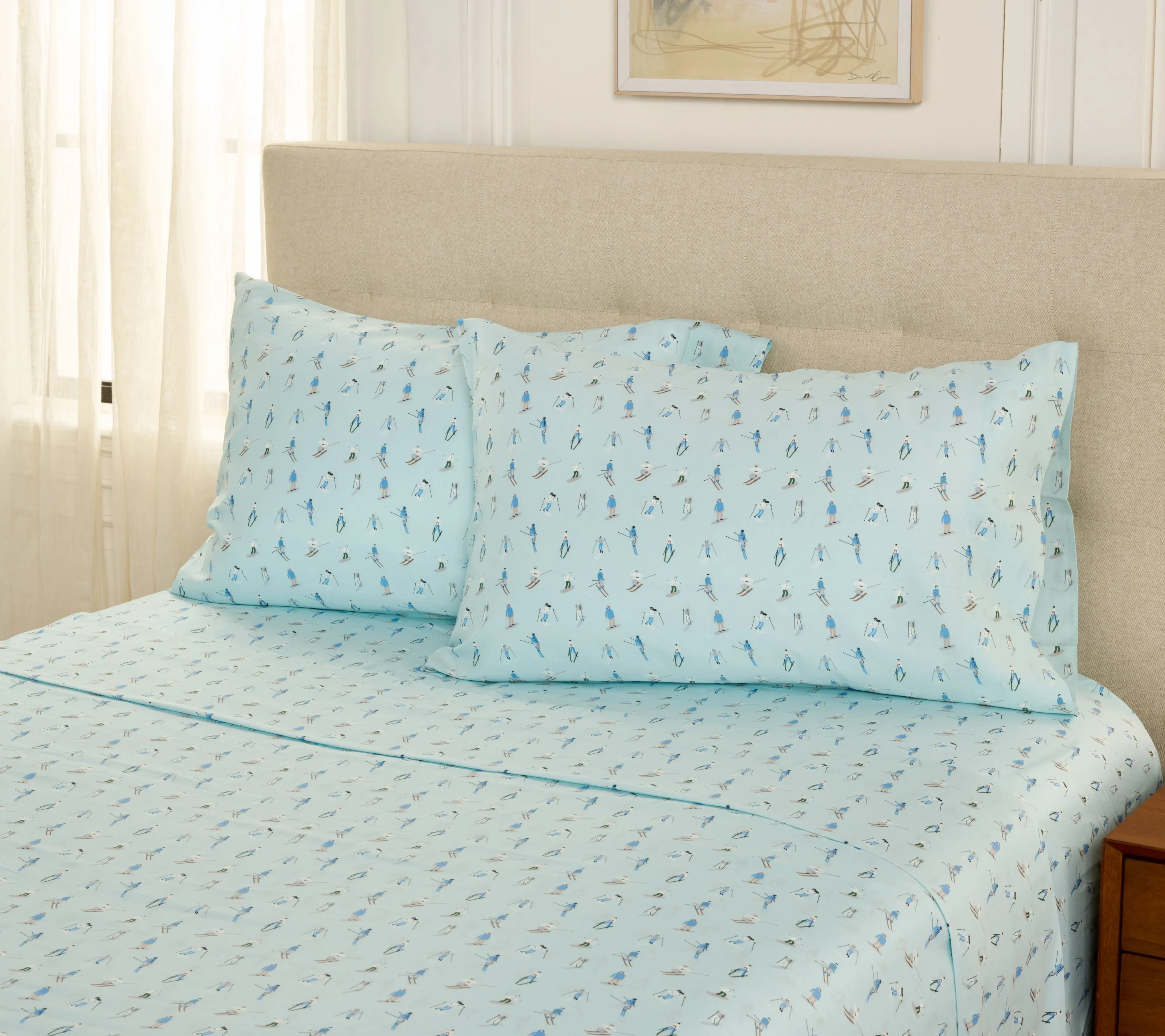 Martha Stewart 300TC Cotton Printed Sheet Set - Queen