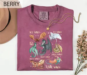 Comfort Color Wings Of Fire Dragons T-shirt, Queen Of Pyrrhia Shirt, Nightwings Seawings Icewings Top, Dragon Lover Gift, Queen Of Pyrrhia Shirt