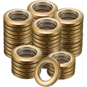50-Pack Curtain Groets, 1-9/16"(40) Inner Diaeter Plastic Curtain Rings Clip Eyelet Rings Nanoscale Low Noise Roan Ring for Windows/Fabric, Hoe Drapes Groets [atte ]