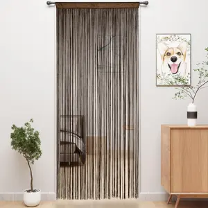 Door String Curtains Fringe Door Curtains for Doorways Window Room Decoration Living Room Divider(39"x110", Coffee)