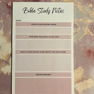 Tear Away Bible Study Notepad - 50 Sheets per Pad