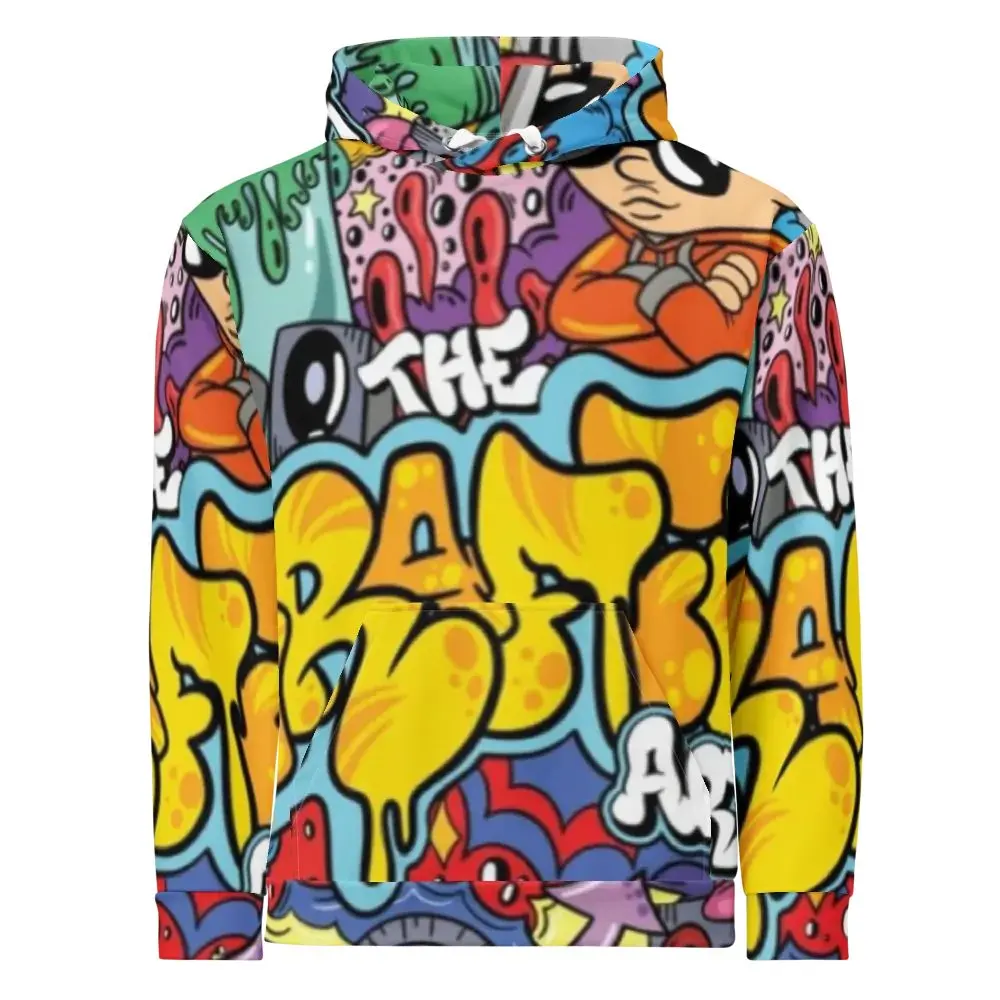 Men's Unisex Graffiti Blast Hoodie, All-Over Print Tops, Casual Sweatshirts