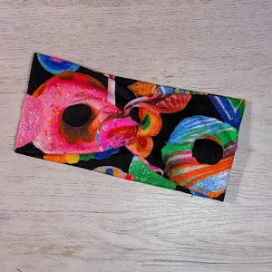 Abstract Donuts Knotems Pre-Tied Headwrap Headbands for Women & Girls