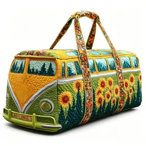 3D Chrysanthemum Floral Print Duffle Bag, Large Capacity Travel & Gym Weekender Bag for Outdoor & Picnic Trips