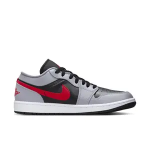 Women's Jordan 1 Low Cement Grey/Fire Red-Black (FZ4183 002)
