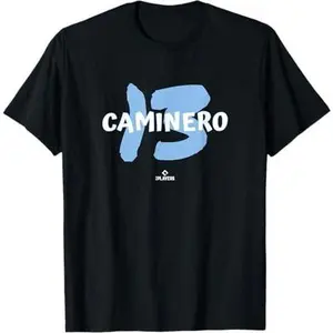 Name and Number Junior Caminero Tampa Bay Baseball MLBPA T-Shirt