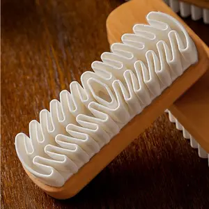 Durable Rubber Bristle Shoe Brush, 1 Count Suede & Nubuck Cleaner with Ergonomic Plastic Handle, Effective Twist-knot Design for Gentle Shoe Care, Shoe Cleaner