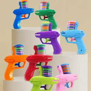 8 Colors Flying Disc Launcher, Indoor & Outdoor Toys For Kids, Parent-Child Interactive Gifts, Suitable For Boys & Girls, Children's Toy Guns, Educational Games, Travel Toys, Summer Beach Fun Outdoor Games, Mini Toys , Birthday Gifts (Multiple Colors)