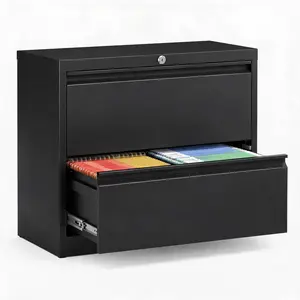 Garvee Upgraded Lateral Filing Cabinet, 2 Drawers with Lock, Cold Rolled Steel, Full Extension Drawers, Fits Letter, Legal & A4 Documents, Secure Storage for Office and Home