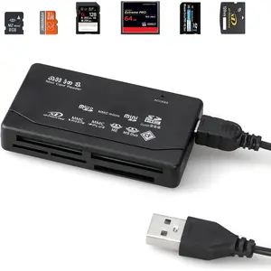 SD Card Reader,  6 in 1 Memory Card Reader for SD/ SD/CF/XD/MS Pro/M2 Card, Compatible with Win7,8,10,11
