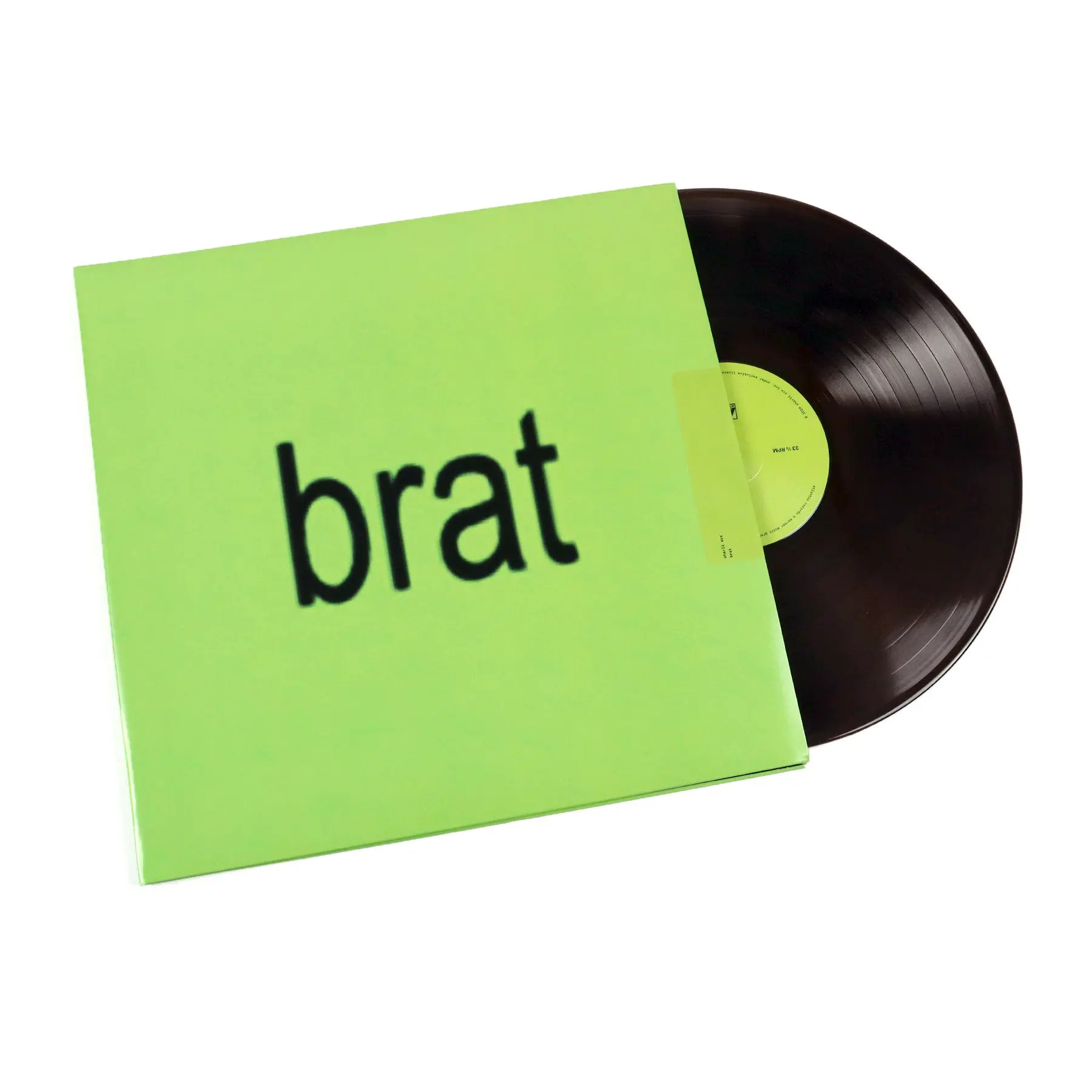 Charli XCX: Brat Black Ice Colored Vinyl LP - Vinyl Records, Die-Cut Inner Sleeve, Printed Insert