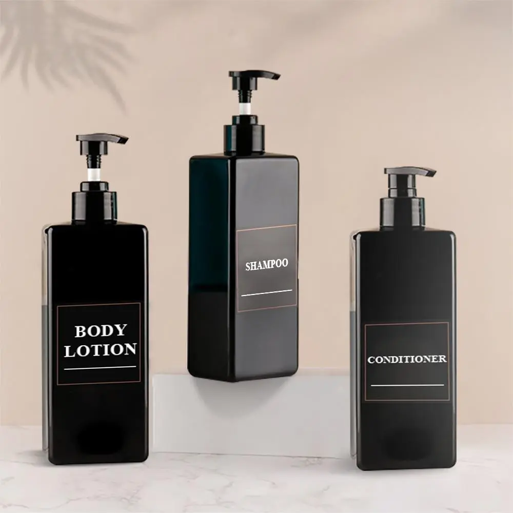 Empty Soap Dispenser with Pump, 3pcs/set Refillable Shampoo & Conditioner Storage Bottles, Waterproof Soap Dispenser, Home Organizer for Bathroom, Soap Container, Bathroom Accessory
