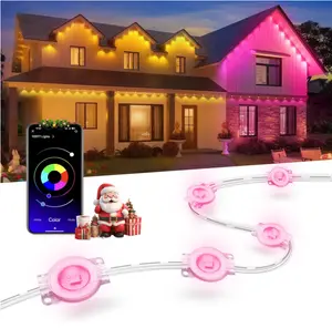 permanent outdoor continuous light for homes, a smart RGB LED light strip, is IP67 waterproof and suitable for Christmas, Halloween, holiday, and everyday decorations.