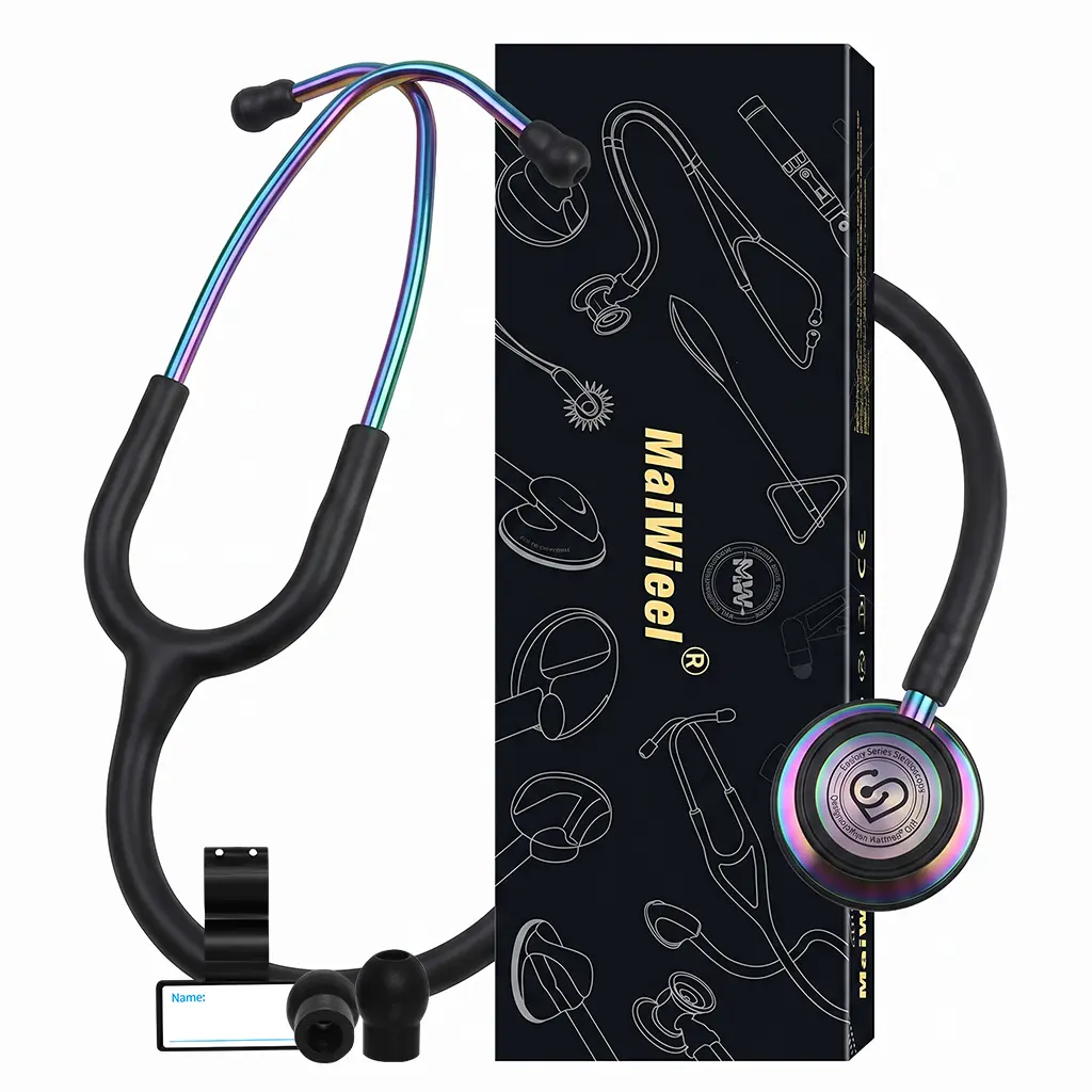 MaiWieel Classic Lightweight Dual Head Stethoscope for Nurses Doctors EMTs Soft Ear Tips Double-Sided Chestpiece Latex-Free Multiple Colors Nursing Diagnostic Tool Medical & Home Use