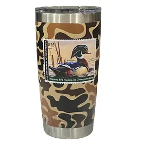 Tumbler Duck Stamp Old Camo 2013 WOOD DUCK ,  Trendy Fathers Day Gift For Dad Tumbler, Water Bottles Stainless Steel Coffee Cup Travel Mug