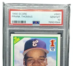 1990 Score Frank Thomas No 663 PSA GEM MT 10 Baseball Card Collectible Sports Memorabilia 78501564
