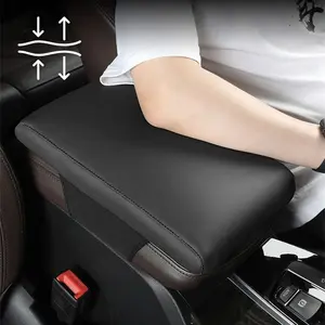 Universal Center Console Cover, Leather Arm Rest Covers Armrest Cover for Car, Middle Console Cover Lid, Car Arm Rest Cushion Pad,Car Black Accessories