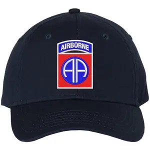 82nd Airborne Division US Army Baseball Cap Embroidered Adjustable Hat, Navy Blue