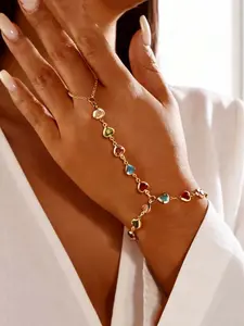 New Heart Adjustable Link Bracelet for Women, Versatile Multicolor Dopamine Bracelet, Fashionable Style Jewelry Accessory