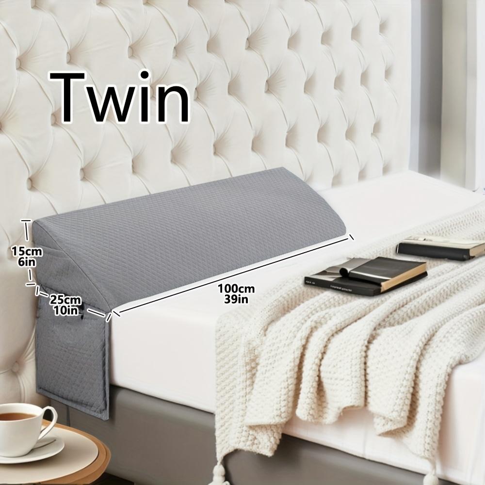 Wedge Pillow - Bed Gap Filler & Headboard Suitable for Back, Post-Surgery, Pregnancy - Machine Washable Mattress Wedge with Filling