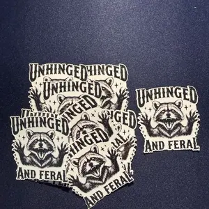 Unhinged & Feral Graphic Decal Sticker, 1-Piece for Handmade Crafts, DIY Scrapbooking & Stamping Projects