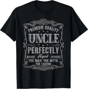 100% Cotton Uncle Perfectly Aged Vintage The Man The Myth The Legend T-Shirt
