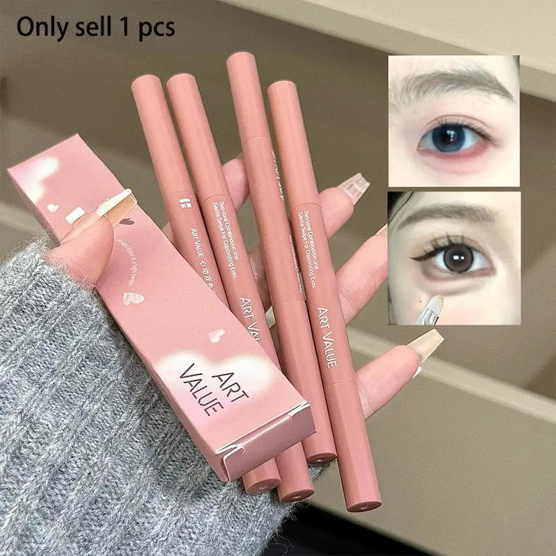 2-in-1 Aegyo Sal Pen | Two-Tone Highlighter & Ultra-Fine Shadow, Defines Natural Eye Glow Cosmetic, Glowy Highlighter