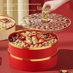 Reusable Multi-Layer Snack Container with 5 Compartment Dispenser and Lid, Washable, Anti-Spill, Leak-Proof, Model Xinghao