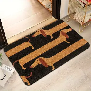Bulldog Welcome Mat Entrance Door Mat Abstract and Fun Small Dog Door Mat Suitable for Kitchen Living Room Carpet A Home Decoration Gift Suitable for Pet Lovers