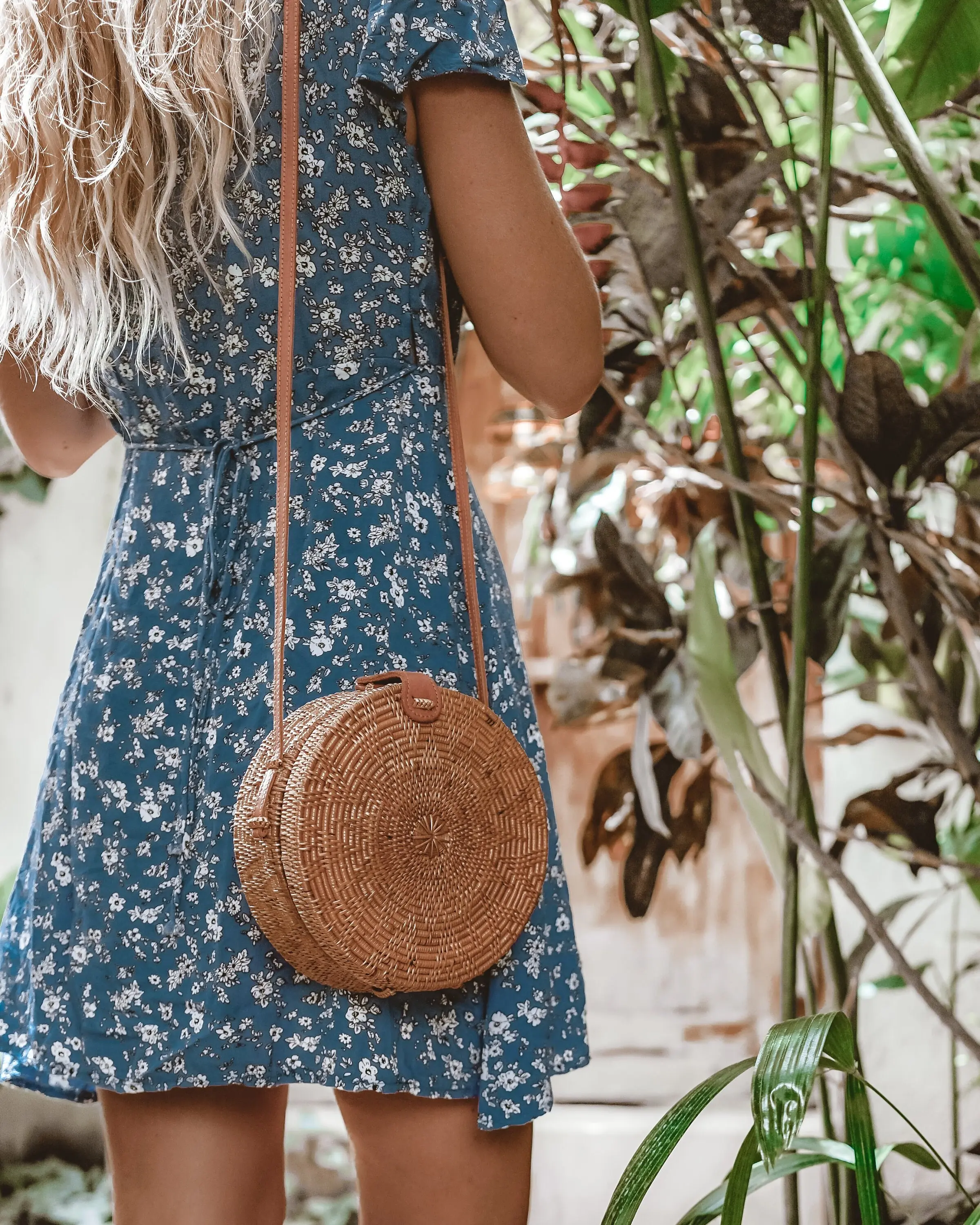 Round Rattan Bag, Wicker Bag, Rattan Purse, Round Straw Bag, Round Purse, Circle Purse, Crossbody Bag, Basket Purse, Mothers Day Gift