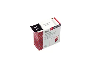 Smead 67423 Single Digit End Tab Labels, Number 3, White-on-Purple, 250/Roll