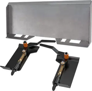 OEDRO 3/8" Skid Steer Attachment Mount Plate & Universal Quick Attach Conversion Adapter Compatible with Kubota Bobcat Skid Steers Tractors