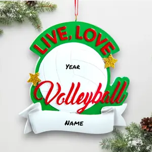 Personalized Live Love Volleyball Christmas Ornament – Custom Name & Year – Volleyball Player Gift – Sports Holiday Keepsake – Noel Box