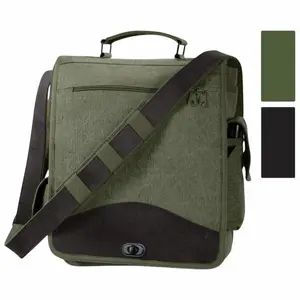 Rothco Vintage M-51 Engineers Bag - Heavyweight Washed Plain Cotton Canvas, Olive Drab 8626, Large Main Compartment, Multiple Pockets, Adjustable Strap, Multi-Function Men's Crossbody Shoulder Bag