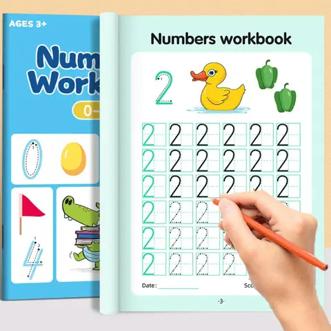 48-Page Children'S Writing Practice, Number 0-100 Practice & Tracing Book, Kindergarten Pen Control Practice Book, Home & School Learning Workbook, School Supplies, Visual Learning Tools