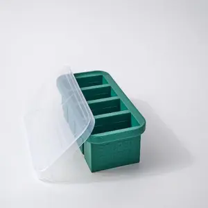 Souper Cubes 1 Cup Silicone Freezer Molds - Soup Cubes Perfect for Freezing Broth, Rice, Leftovers and More - Silicone Freezer Trays with Lids for Meal Prep - Kale - 1-Pack
