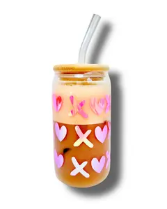 XOXO Glass Cup 16oz