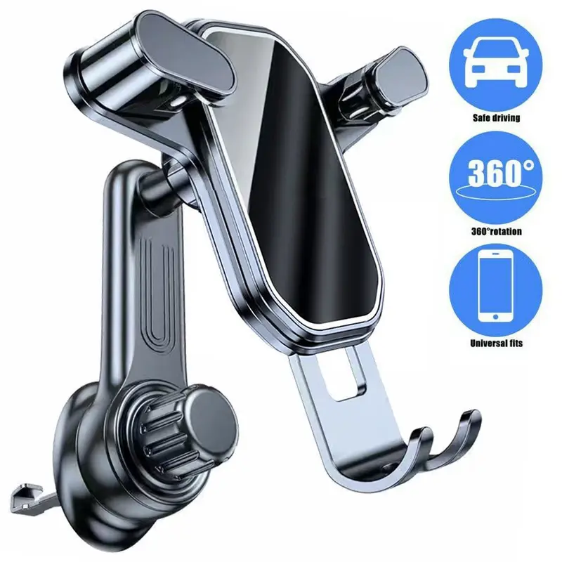 Car Phone Holder Mount, 360 Degree Rotatable Car Air Vent Cell Phone Holder, Universal Car Interior Accessories