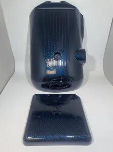 Custom Blue Candy Carbon Fiber Carbon Fiber Hydro Dipped Engine/Fuse Box Covers for Silverado, Tahoe &amp; Cadillac