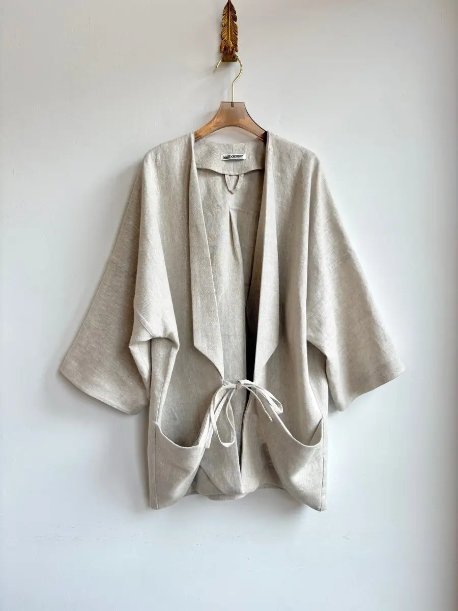 Oatmeal Linen Chore Jacket Oatmeal Linen Chore Jacket