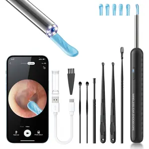 Z-PCS31 Ear Wax Removal, Ear Cleaner with Camera and Light, FSA - HSA Eligible, Ear Wax Removal Tool Camera with 1080P, Ear Cleaning Kit with 6 Spoons, Ear Camera for iOS & Android (Black)