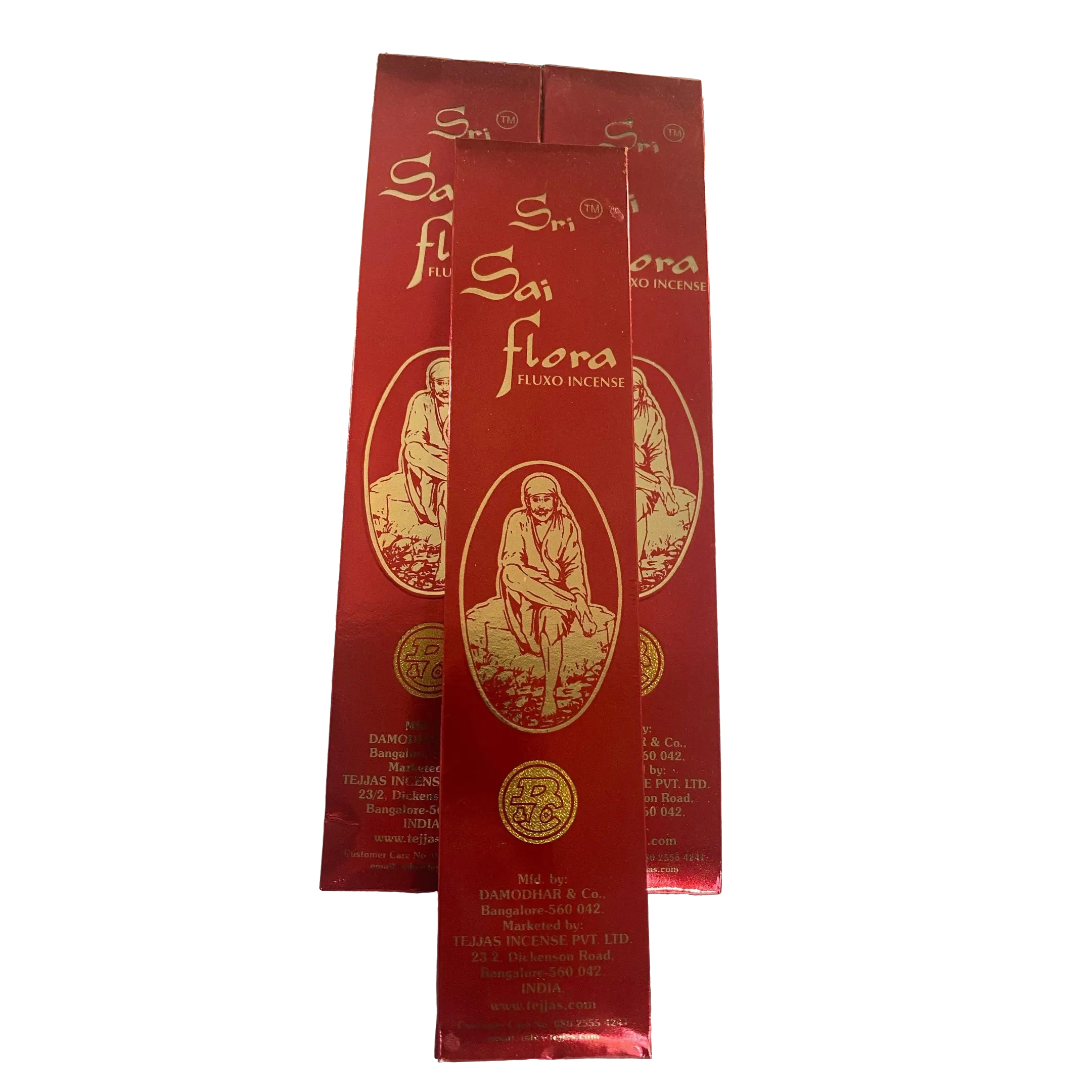 Sai Flora Natural Aroma At-Home Incense Bundle - 3 Indian Temple Masala Dhoop Sticks Packages, Flower-Infused Fragrance Evening Home Care Freshener Supplies