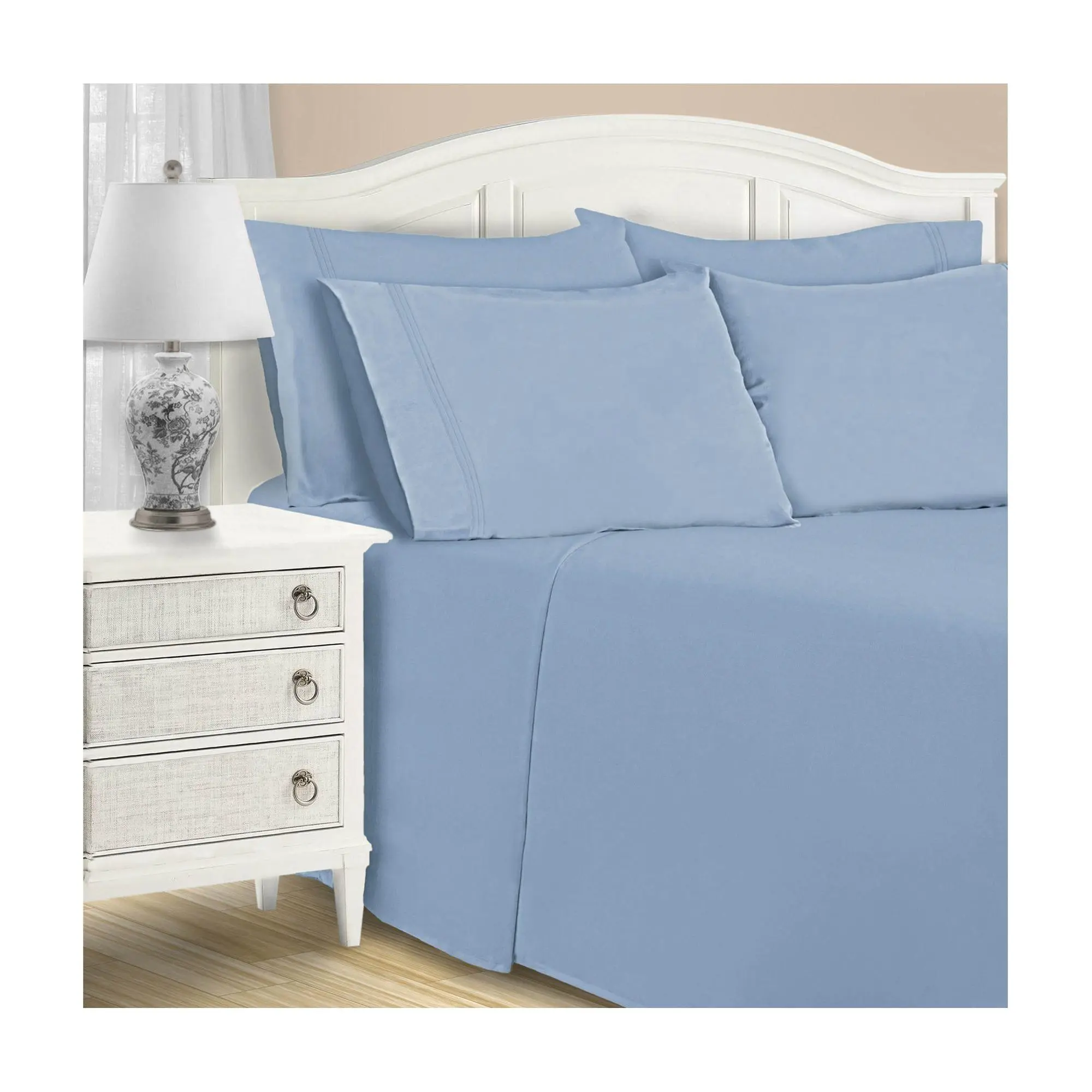 Superior 1200TC Cotton Blend Deep Pocket 6-PC S heet Set, Quee