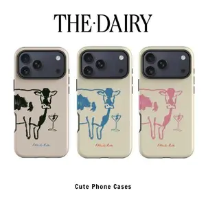 THE DAIRY Phone Case | [CUTE] MOOTINI - MOOTINI BLUE - MOOTINI PINK | Aesthetic phone Cases For iPhone 17 16 15 14 13 12 Promax Pro Plus, hard shell protection ,Unique design,best Gift
