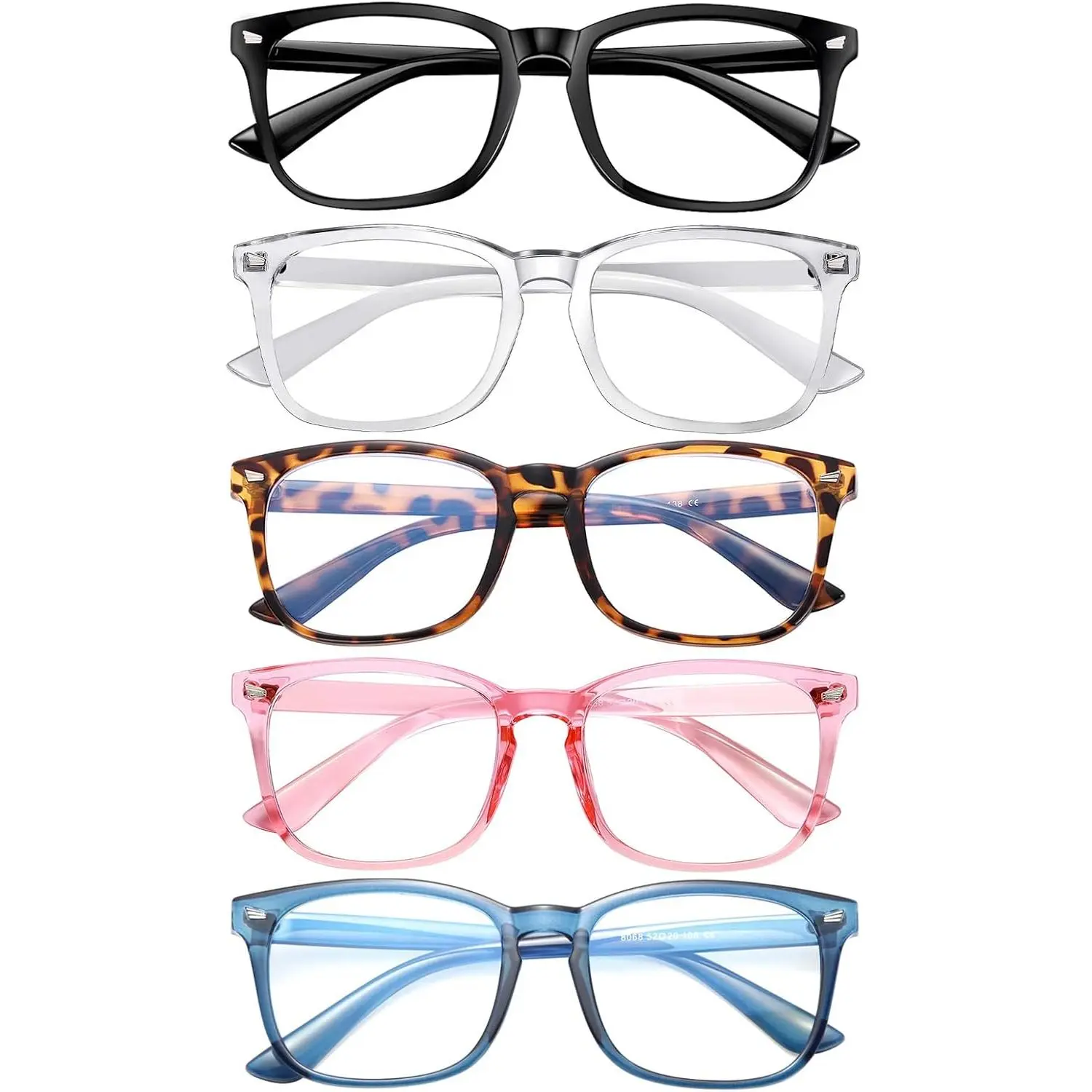 5 Pack Reading Glasses for Women Men Blue Light Blocking Computer Readers UV Glare Multicolor 1.5x Clear Eyeglass Frames High Quality Eyewear Photochromic Lens