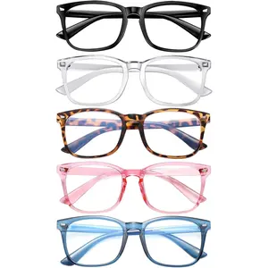 5 Pack Reading Glasses for Women Men Blue Light Blocking Computer Readers UV Glare Multicolor 1.5x Clear Eyeglass Frames High Quality Eyewear Photochromic Lens