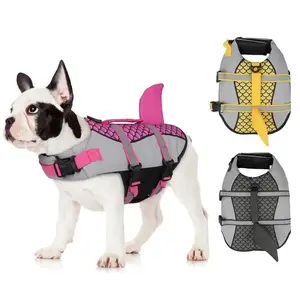 Pet Dog floaties Life Jacket Vest Clothes Life Vest Collar Harness Pet Swimming Summer Swimwear Scales Shark