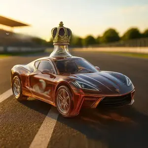 Luxury Sports Car Shaped Whiskey Decanter, Handmade Glass Liquor Bottle, Perfect for Bourbon, Whiskey, Vodka, Unique Gift Idea