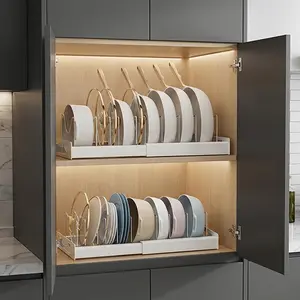 The retractable kitchen shelf is an ideal space-saving gadget for modern homes! Whether you use it beside the sink, on the countertop, or inside the cabinet, this multi-functional storage rack can keep your kitchenware neat and easy to access.