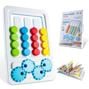 Roylanz Color Matching Sorting Toys, Slide Puzzle for Fine Motor Skills, Logic Busy Board Game, Christmas Holiday Gift for Kids